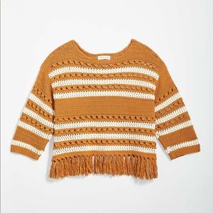 NWT Lou & Grey Fringe Knit Sweater